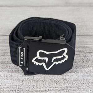 Fox Canvas Belt Black Web Adjustable Belt Metal Buckle 1" Wide Style 57208